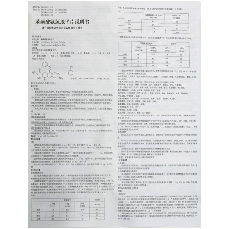 苯磺酸氨氯地平片(京新)包装侧面图3