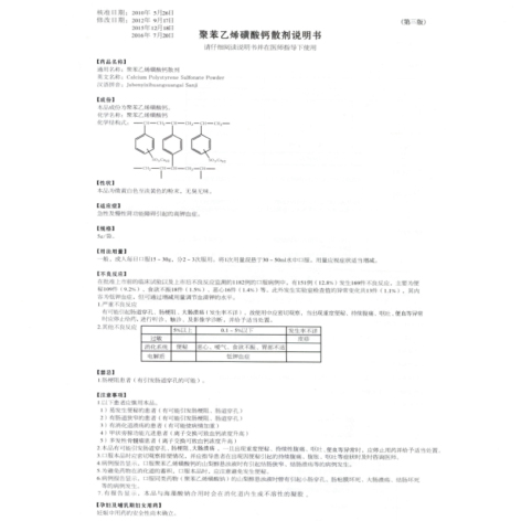 聚苯乙烯磺酸钙散剂(可利美特)包装侧面图4