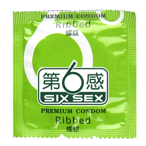 第六感螺纹诱惑天然胶乳橡胶避孕套(第六感)包装侧面图3