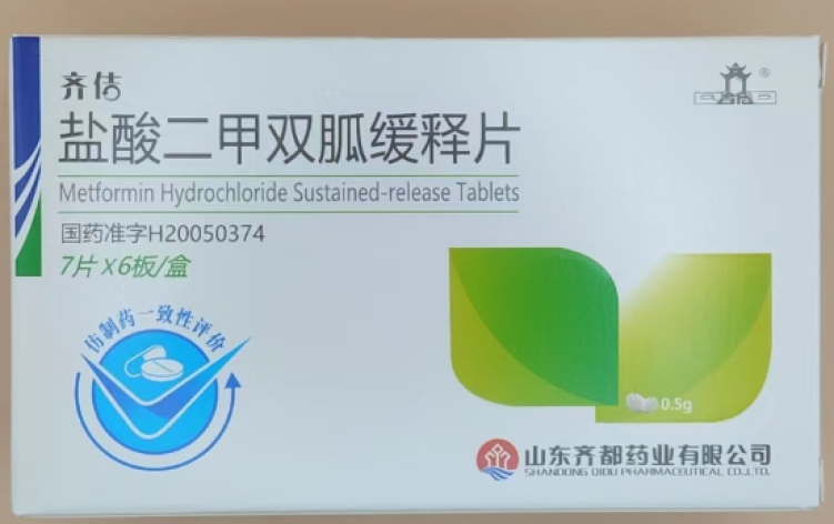 盐酸二甲双胍缓释片(齐佶)包装主图