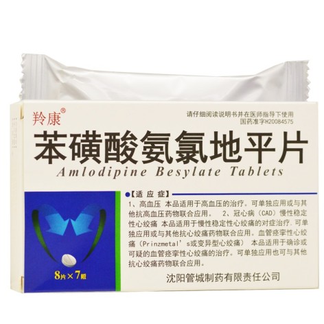 苯磺酸氨氯地平片(羚康)包装主图